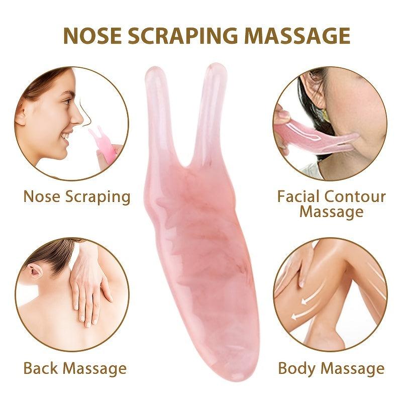 Amber Nose Massager Beeswax Nose Scraper Facial Massage Tool