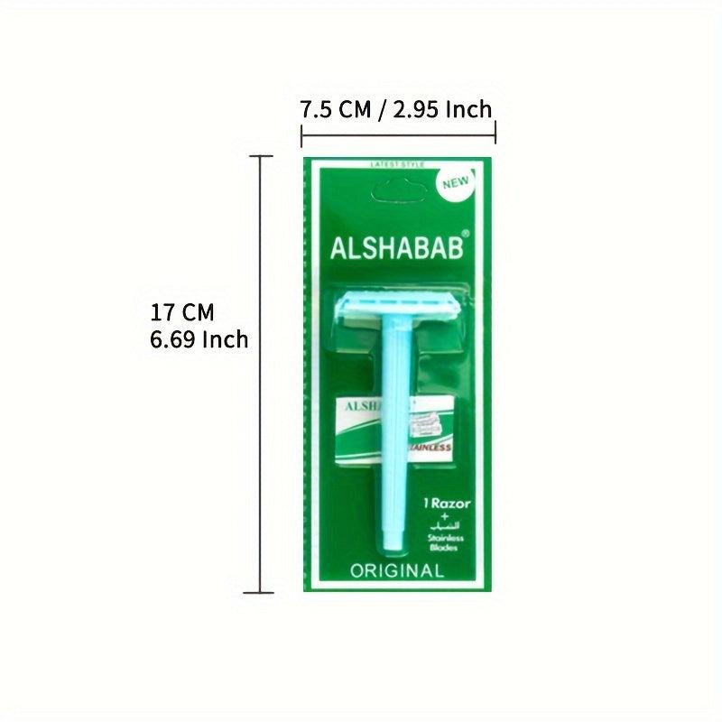 Men's Double Edge Safety Razor with 6 Options Precision Hair Removal Tool