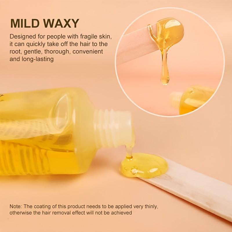 Organic Sugar Waxing Kit For Women - Hair Removal For Bikini Legs Eyebrows Body