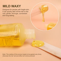 Organic Sugar Waxing Kit For Women - Hair Removal For Bikini Legs Eyebrows Body