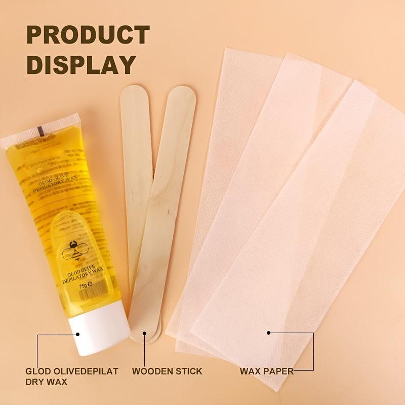 Organic Sugar Waxing Kit For Women - Hair Removal For Bikini Legs Eyebrows Body