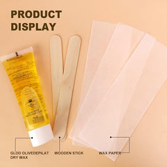Organic Sugar Waxing Kit For Women - Hair Removal For Bikini Legs Eyebrows Body