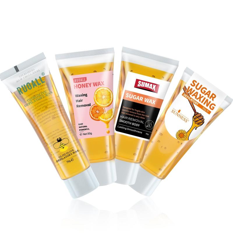 Organic Sugar Waxing Kit For Women - Hair Removal For Bikini Legs Eyebrows Body