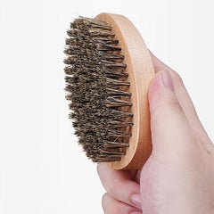 Boar Bristle Beard Brush Bamboo Handle Beard Shaping Tool