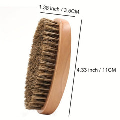 Boar Bristle Beard Brush Bamboo Handle Beard Shaping Tool