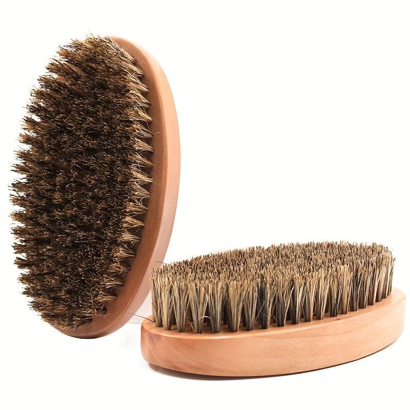 Boar Bristle Beard Brush Bamboo Handle Beard Shaping Tool