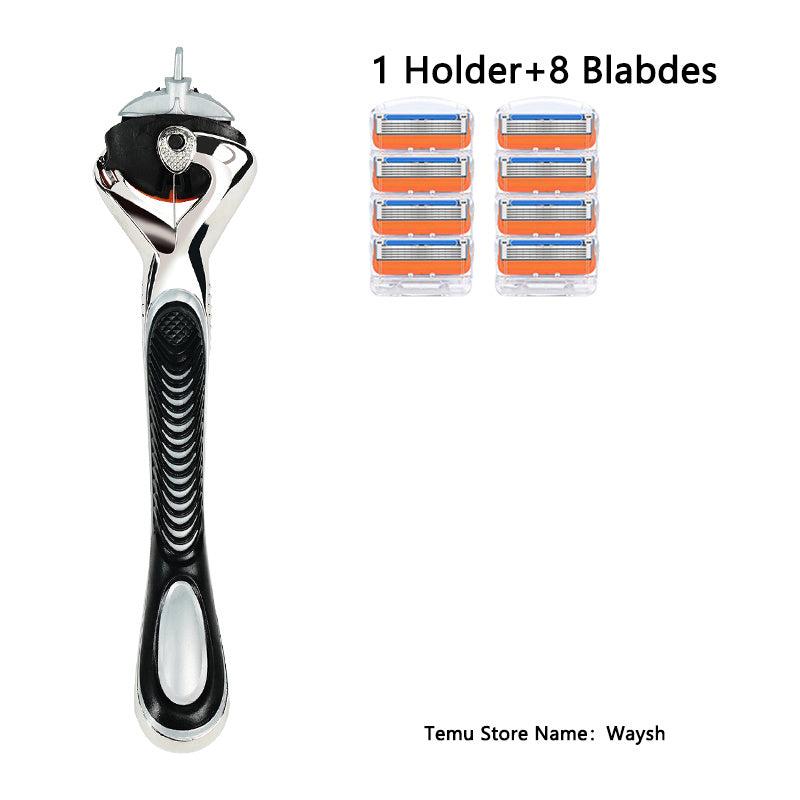 5-Layer Manual Safety Razor Stainless Steel Blades Classic Shaving Set