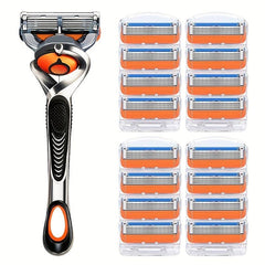 5-Layer Manual Safety Razor Stainless Steel Blades Classic Shaving Set