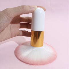 Fluffy Blush Brush Short Handle Face Loose Powder Manicure Dust Beauty Tool