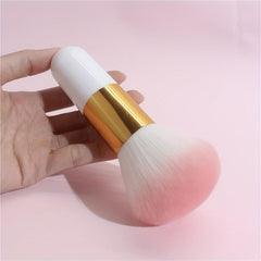Fluffy Blush Brush Short Handle Face Loose Powder Manicure Dust Beauty Tool