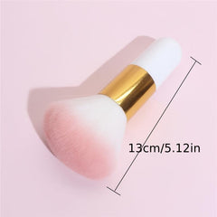 Fluffy Blush Brush Short Handle Face Loose Powder Manicure Dust Beauty Tool