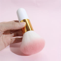 Fluffy Blush Brush Short Handle Face Loose Powder Manicure Dust Beauty Tool