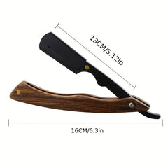 Barber Razor Stainless Steel Straight Razor Classic Wooden Handle