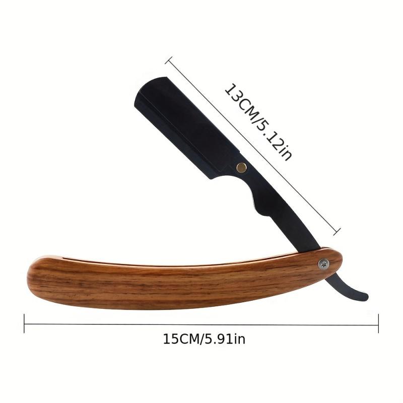 Barber Razor Stainless Steel Straight Razor Classic Wooden Handle
