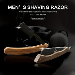 Barber Razor Stainless Steel Straight Razor Classic Wooden Handle