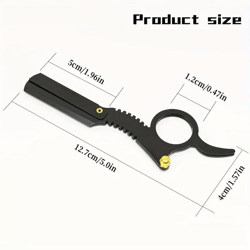 2pcs Straight Edge Barber Razor Set for Haircuts Beard Eyebrow Shaving