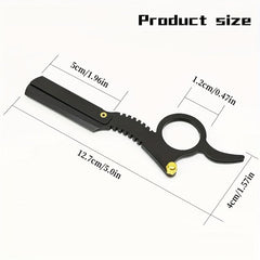 2pcs Straight Edge Barber Razor Set for Haircuts Beard Eyebrow Shaving