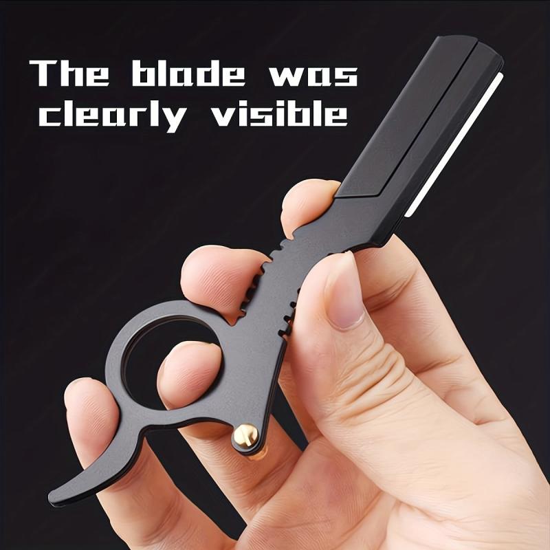 2pcs Straight Edge Barber Razor Set for Haircuts Beard Eyebrow Shaving