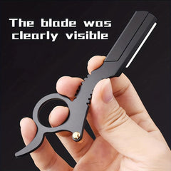2pcs Straight Edge Barber Razor Set for Haircuts Beard Eyebrow Shaving