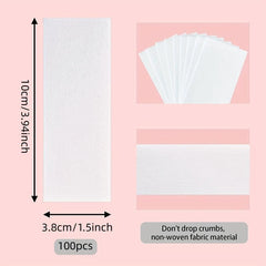 100 Pcs Non Woven Wax Strips Hair Removal