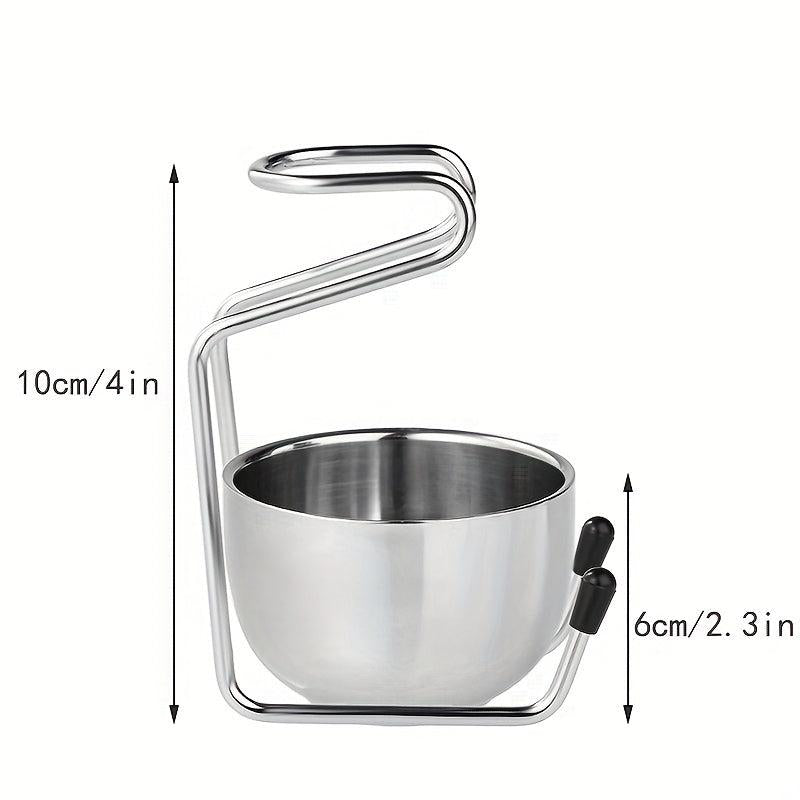 Professional Men Beard Brush Set with Stainless Steel Bowl Stand