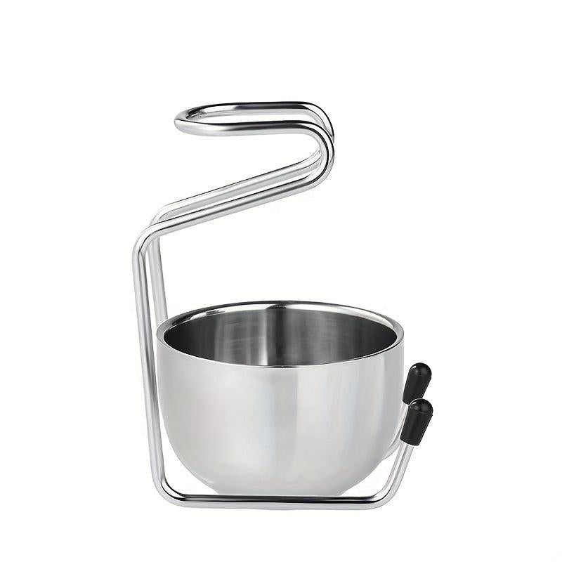 Professional Men Beard Brush Set with Stainless Steel Bowl Stand