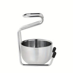 Professional Men Beard Brush Set with Stainless Steel Bowl Stand