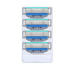 Classic 3 Layer Manual Razor Set Stainless Steel With 4 Refills