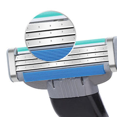 Classic 3 Layer Manual Razor Set Stainless Steel With 4 Refills