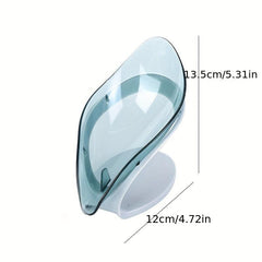 Leaf Shape Soap Box Drain Soap Holder Bathroom Shower Dish