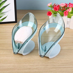 Leaf Shape Soap Box Drain Soap Holder Bathroom Shower Dish