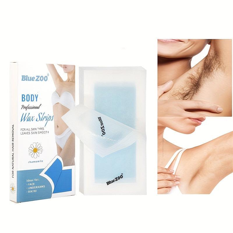 20 Pcs Hair Removal Wax Strips Double Side Disposable Leg Wax Papers