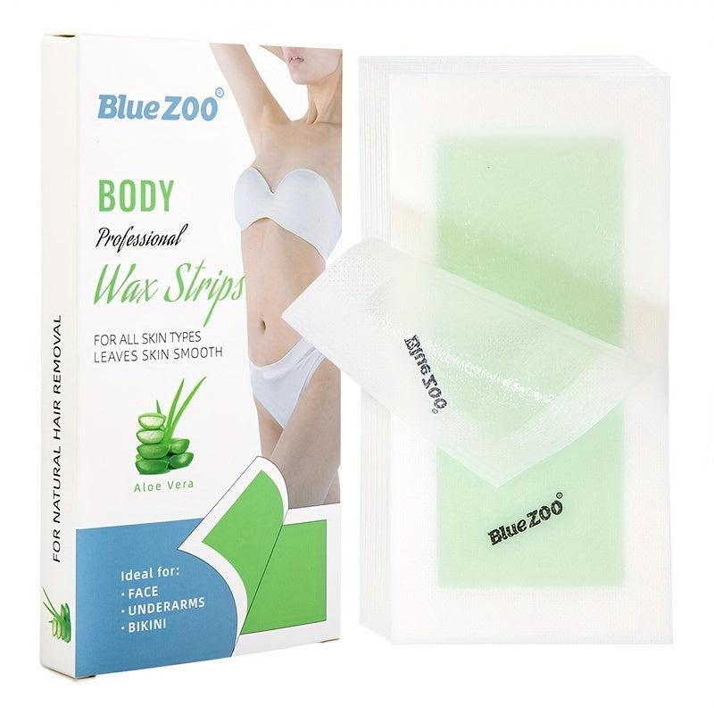 20 Pcs Hair Removal Wax Strips Double Side Disposable Leg Wax Papers