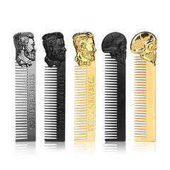 Skull Pattern Hair Comb for Beard and Mustache Grooming