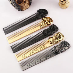 Skull Pattern Hair Comb for Beard and Mustache Grooming