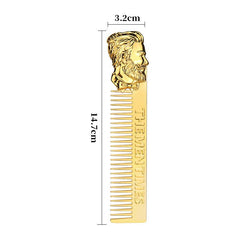 Skull Pattern Hair Comb for Beard and Mustache Grooming
