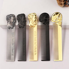 Skull Pattern Hair Comb for Beard and Mustache Grooming