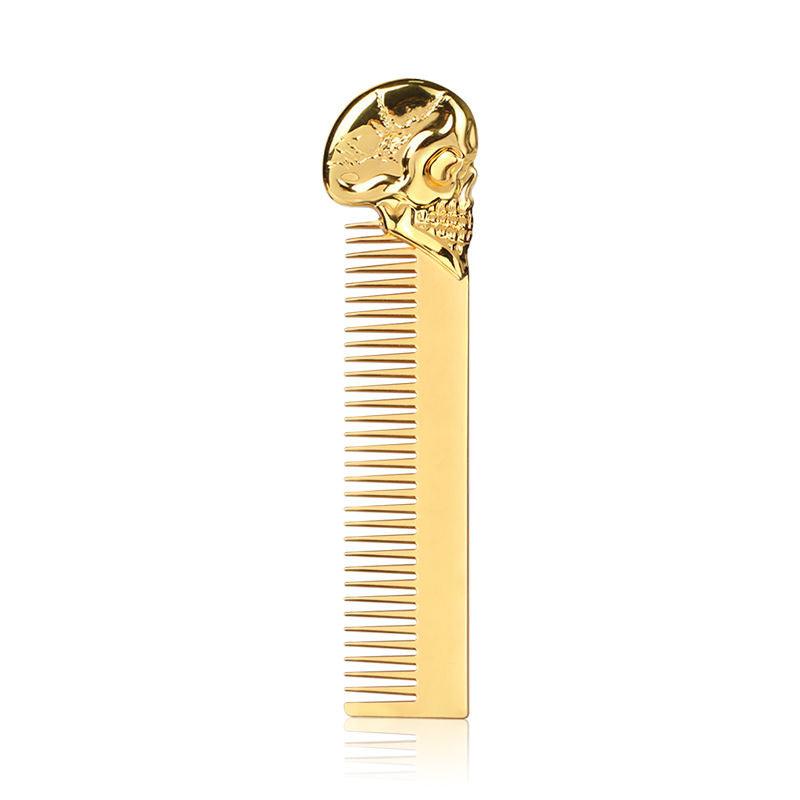 Skull Pattern Hair Comb for Beard and Mustache Grooming