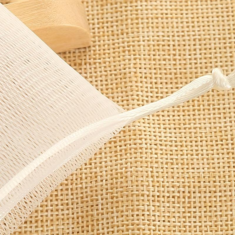 10pcs Exfoliating Mesh Soap Saver Pouch Drawstring Holder Bags