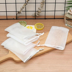 10pcs Exfoliating Mesh Soap Saver Pouch Drawstring Holder Bags