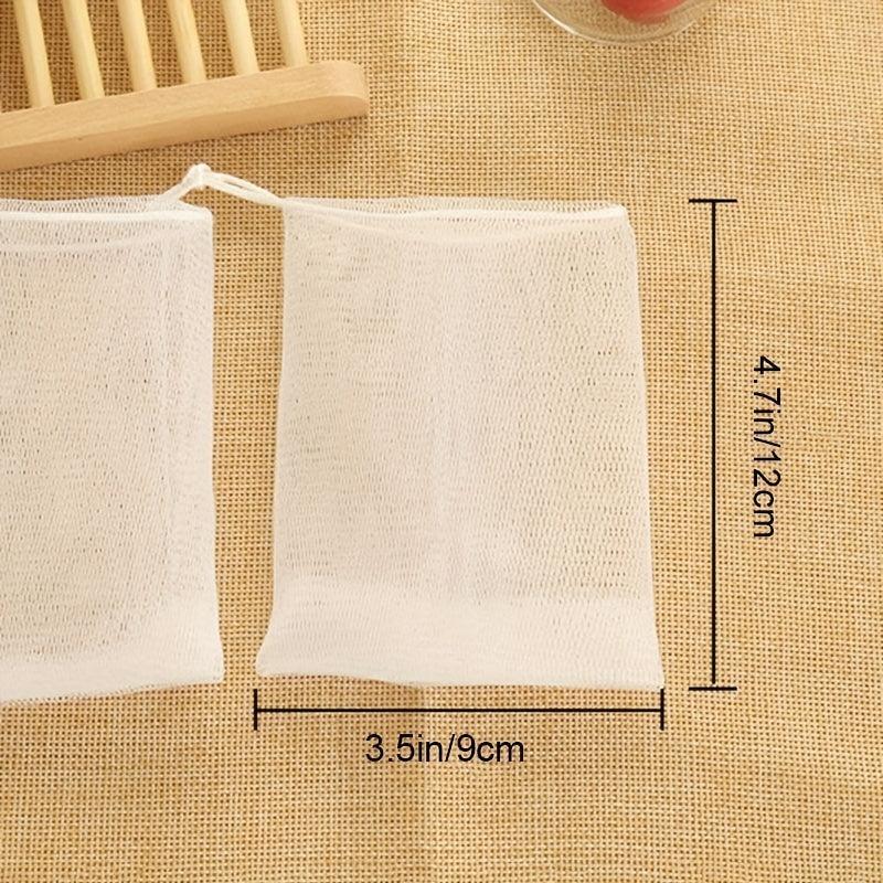 10pcs Exfoliating Mesh Soap Saver Pouch Drawstring Holder Bags
