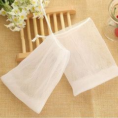 10pcs Exfoliating Mesh Soap Saver Pouch Drawstring Holder Bags
