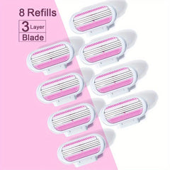 8 Pcs Women's Armpit Hair Shaving Blade Razor Refills