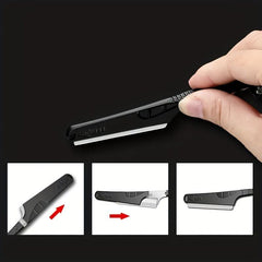 Professional Barber Straight Edge Razor With 20 Replacement Blades