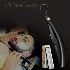 Professional Barber Straight Edge Razor With 20 Replacement Blades