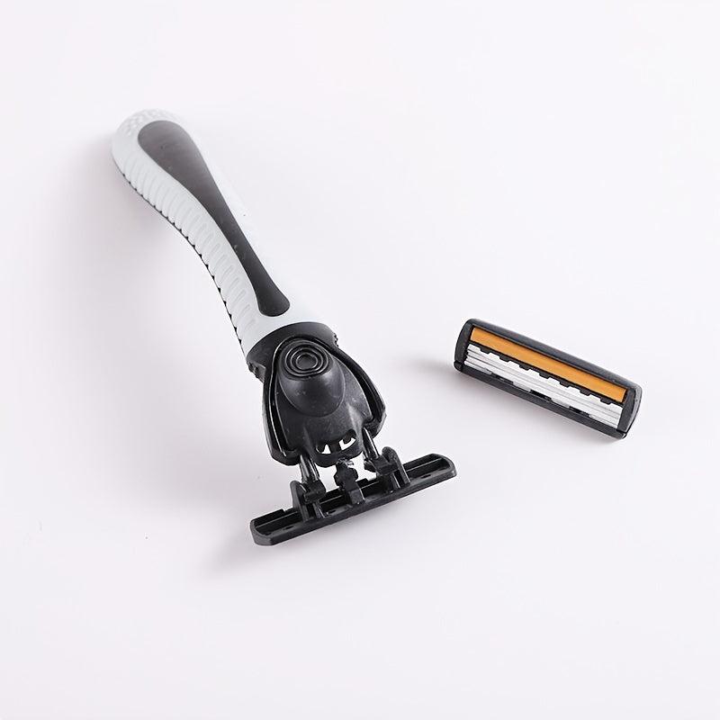 Three Layer Blade Safety Razor Handle 9pcs