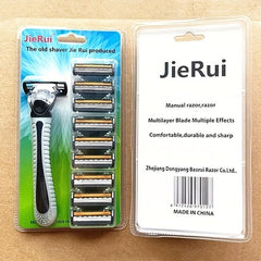 Three Layer Blade Safety Razor Handle 9pcs