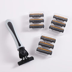 Three Layer Blade Safety Razor Handle 9pcs