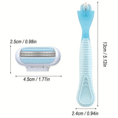 3-Layer Manual Razor for Women with 4 Blades, Skin Protection