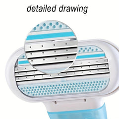 3-Layer Manual Razor for Women with 4 Blades, Skin Protection